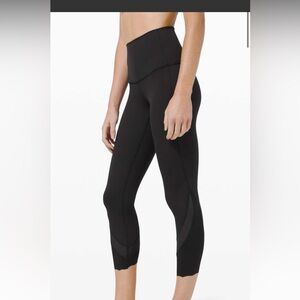 Lululemon Wunder Under High-Rise Crop 23" Scallop Full-On Luxtreme Sz6